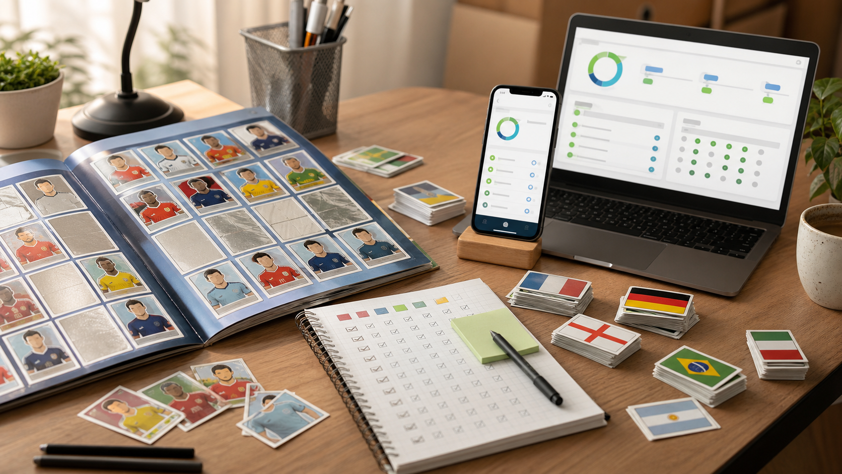 Album de stickers et interface de suivi